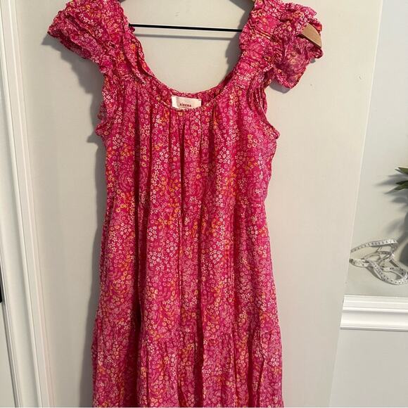 Xirena Pink Floral Cotton Silk Maxi Dress Small - Picture 7 of 12